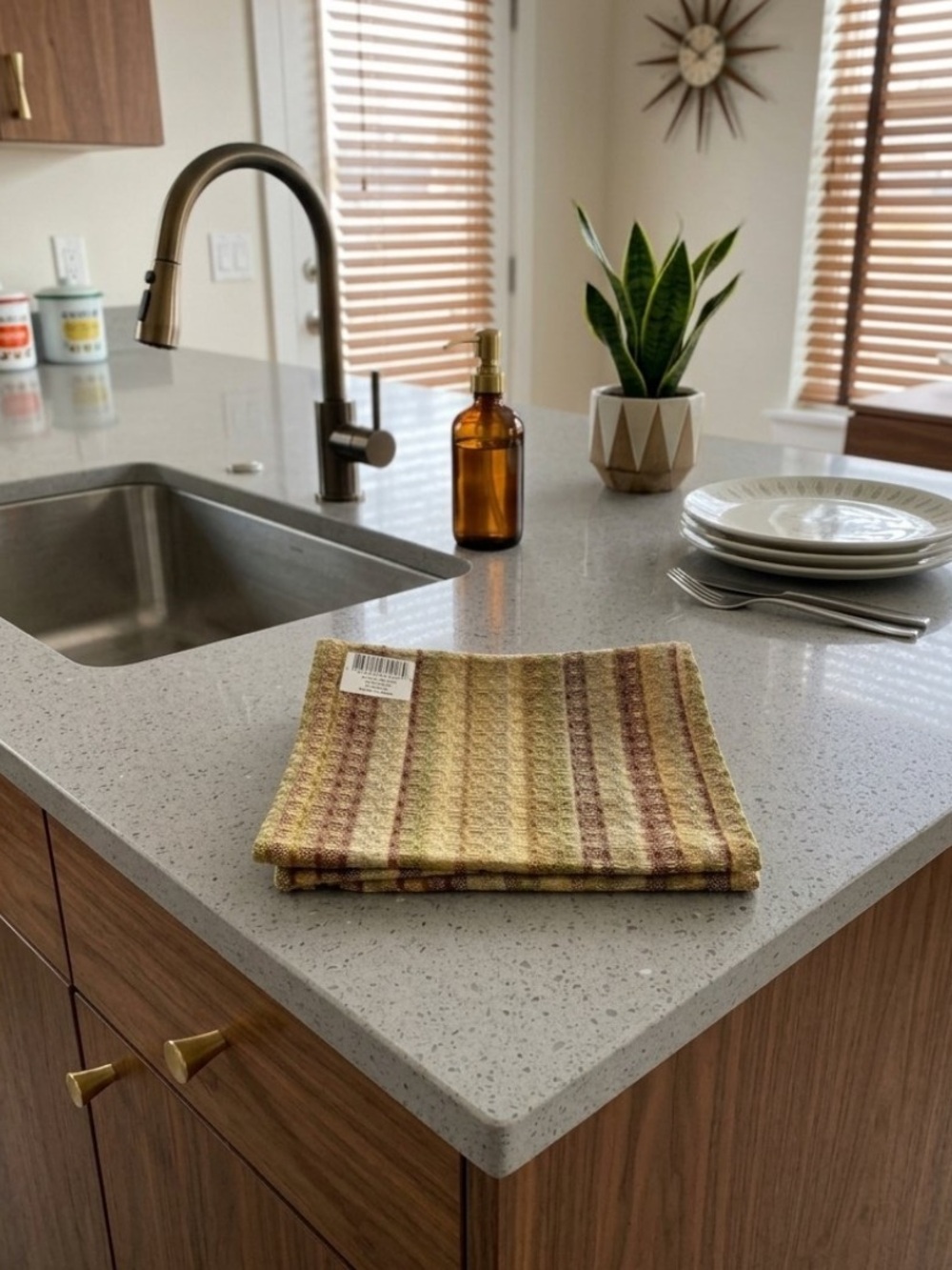 New Park Designs 5 Set Dishcloths Lake House Color Way MCM Earth Tones